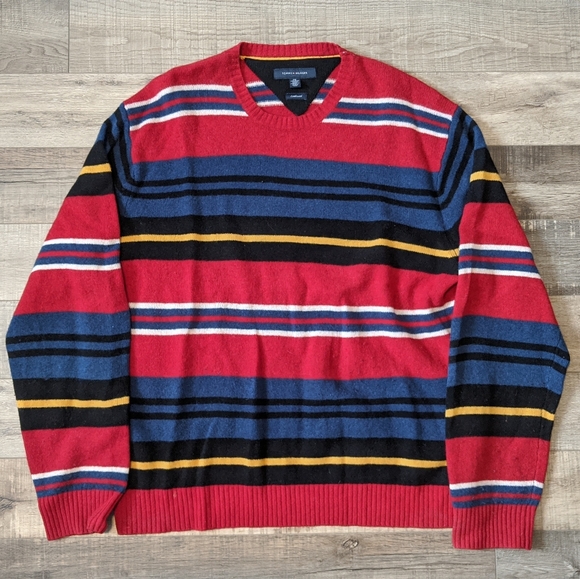 Tommy Hilfiger Other - Tommy Hilfiger Lambswool Sweater Striped Size XXL